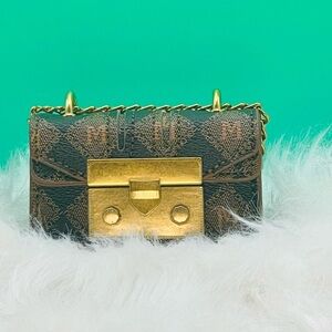 Elegant Gold and Brown Designer Bag